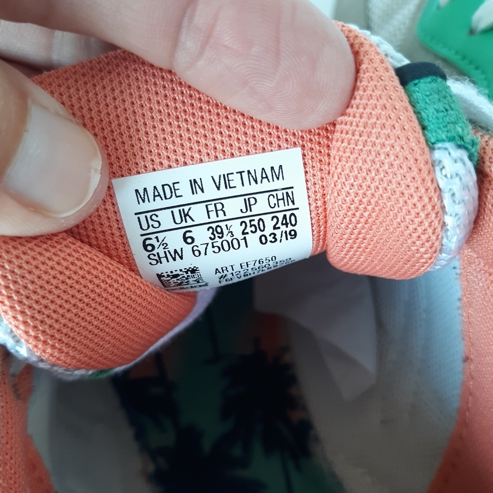 Adidas Tresc Run White Bliss Coral size 6.5 - Picture 7 of 9